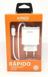 Título do anúncio: Carregador Celular Kaidi Kd-321A Rápido 3.1A Com Cabo Lightning Para iPhone Novo na Caixa