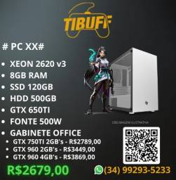 Título do anúncio: PC Gamer - Intel Xeon 2620 V3 | 8GB | SSD e HD | GTX | - Cobrimos Ofertas!!