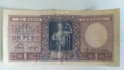 Título do anúncio: Antiga Nota de um peso argentino