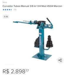 Título do anúncio: Curvador de tubos manual - Marcon