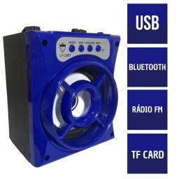 Título do anúncio: Caixa de som portatil bluetooth MS-132BT - azul<br><br>