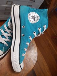 all star azul turquesa cano medio