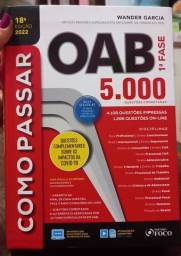 Título do anúncio: Vendo livro,  Como passar na Oab, 5.000 questões comentadas, 1 fase do exame da oab. 