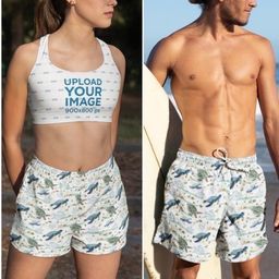 Título do anúncio: Shorts/Bermudas Tactel Tartarugas Com Regulador De Cintura 100% Algodão Moda Praia Verão