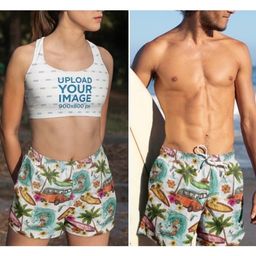 Título do anúncio: Shorts/Bermudas Tactel  Surf Combi Com Cadarço Regulador 100% Algodão Moda Praia Verão
