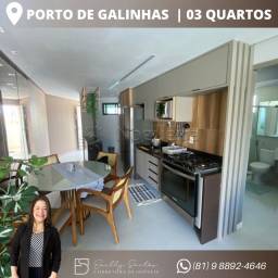 Título do anúncio: Oportunidade | Flat térreo de 03 quartos mobiliado perto da praia de Porto de Galinhas.