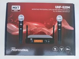 Título do anúncio: Microfone Sem Fio Duplo MXT, Modelo UHF 520 M