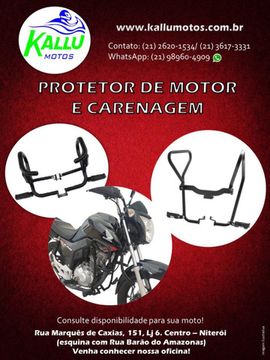 Protetor de motor e carenagem moto factor 125 com pedal