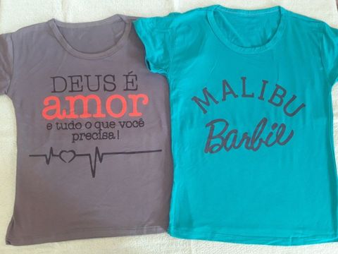 Tshirts Babylook R$35 p m