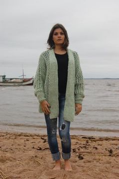 Casaco feito à mão (tricot)