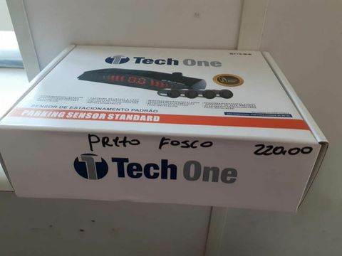 sensor estacionamento traseiro tech one preto fosco