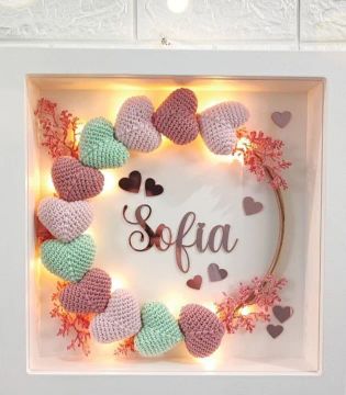 Quadro Decorativo com Luzes para Bebê - 