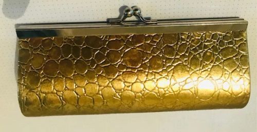 Bolsa de festa clutch · couro sintético - dourada