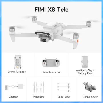Drone Fimi X8 Tele Dupla Camera 4k Nova Versão Zoom 30x Híbrido Bateria Plus