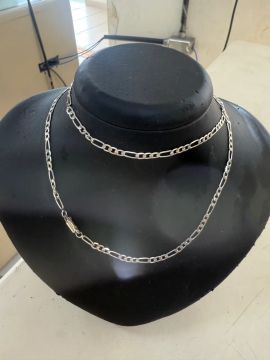 Corrente Prata750,  35 cm fecho gaveta