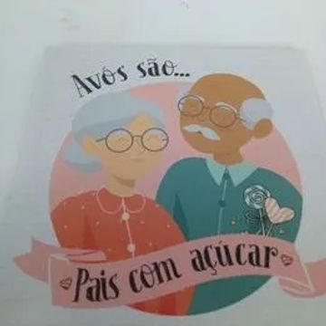 AZULEJO DECORATIVO - AVÓS SÃO PAIS COM AÇUCAR