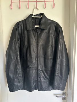 Jaqueta de Couro Masculina Preta