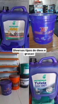 Diversas variedades de óleos e graxas 