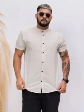 Camisa de linho grosso