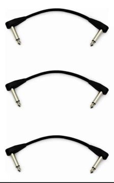 Kit 3 cabos para pedais Santo Agelo Flatconn 0,15m