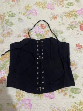 Top  preto corset