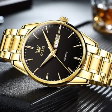 Relógio Olevs 6898 - Dourado/Preto