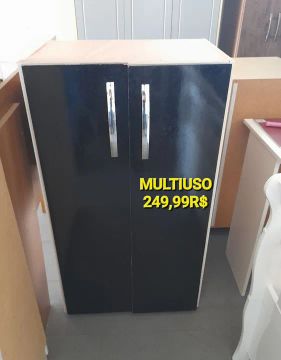 Armário Multiuso Preto - Novo