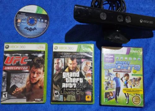 Lote 4 Jogos Xbox 360 + Sensor Kinect - Envio via Olx Pay
