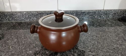 Panela de cerâmica ceraflame com tampa de vidro 2,3 litros 