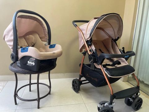Carrinho de Bebê Burigotto Rio K e  Bebê Conforto