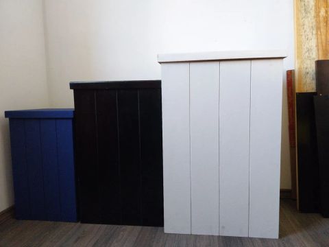 Trio mesa ripada Cubos Decorativo fake dobrável