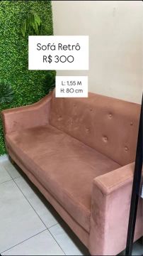 Sofá Retrô 3 lugares - R$ 300
