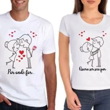 Kit camiseta dia dos namorados 