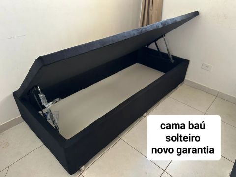Cama baú solteiro novo base solteiro garantia entrego 