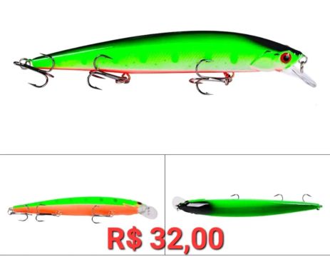 Isca Artificial para Pesca meia agua 14cm 18g