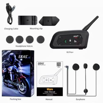 Intercomunicador EJEAS V6 Pro+ para motocicleta (01 unidade novo)