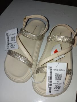 Sandália Infantil Riachuelo Strass Bege 29/30