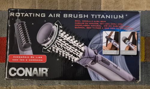Conair Rotating Air Brush Titanium - Seca, modela e alisa seus cabelos
