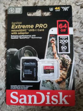 Cartão de Memória SanDisk Extreme PRO 64GB microSDXC UHS-I