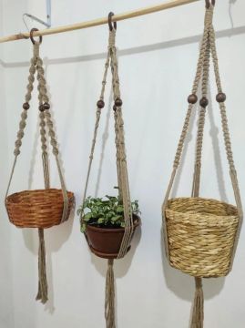 3 Suporte Macramê para Vasos de Planta