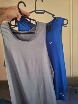 2 Regatas Masculinas - Cinza e Azul voker