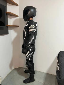 Jaqueta e calça alphinestar couro TAM 54