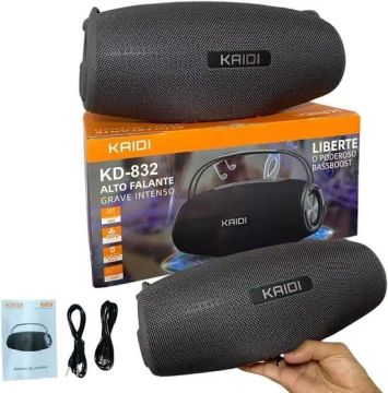 Caixa de Som Bluetooth Kaidi KD-832 - Alto Falante Grave Intenso