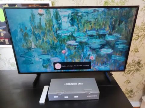 TV Samsung SmartTV 43" QLED The Frame Tela Matte COM PLÁSTICO - MUITO NOVAA!