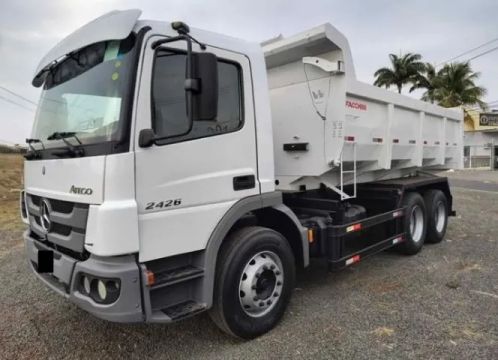 atego 2426 6x2 ano 2018 Caçamba 12m