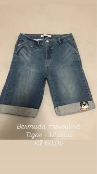 Bermuda Masculina Tigor - 12 anos