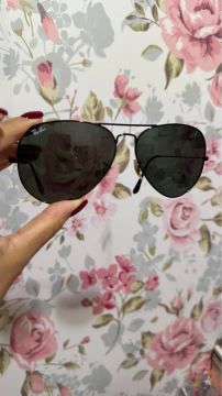 Óculos de Sol Ray Ban (ORIGINAL) Aviador Preto
