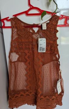 Blusa de renda marrom - Forever 21