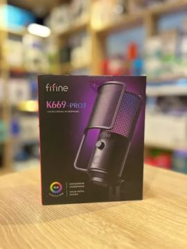 Microfone Fifine K669PRO3 RGB/MUTE/USB Preto - Loja Fisica - 6x sem juros 