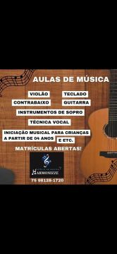 Aulas de Música para Crianças - Violão, Teclado, Guitarra, etc.